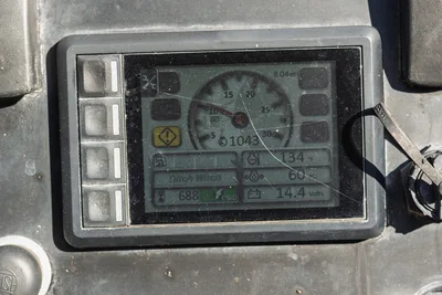 Ditch Witch JT10 control panel display showing operational gauges, torque readings, and system diagnostics with analog instrumentation