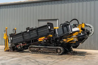 2014 Vermeer 24x40 Series II HDD drill rig with rod box, tracked undercarriage, and hydraulic components in side profile.
