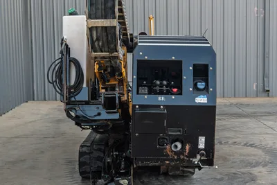 2016 Vermeer D23x30 S3 rear operator control panel, rubber tracks, hydraulic hose reel, drill frame visible, used condition