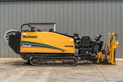 2014 Vermeer D24x40 Series II HDD, profile view, tracks, drill rack, operator station, and engine compartment visible.