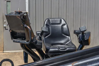2019 Vermeer D40x55 S3 operator seat with dual joystick controls and instrument panel, close-up view