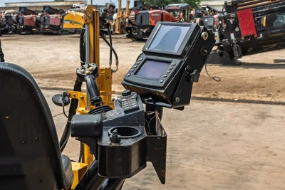 Vermeer 24x40 Series II HDD operator station featuring dual digital displays, joystick controls, and console interface.