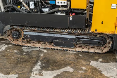 2017 Vermeer 40x55 S3 HDD drill tracks, engine compartment, and undercarriage side profile view showing machine condition.
