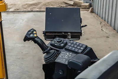 2016 Vermeer D23x30 S3 operator console with joystick controls, function keypads, and display mount, overhead angle